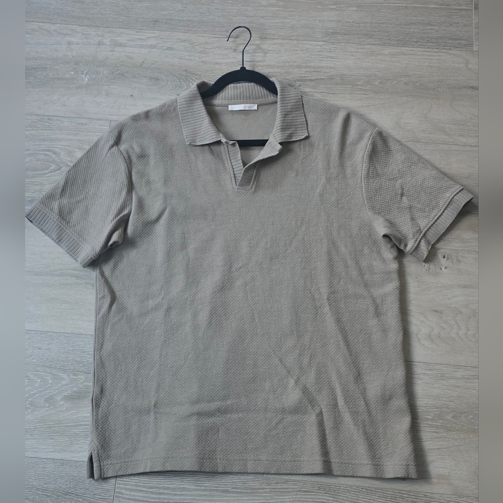 Zara Men's Textured Polo Shirt